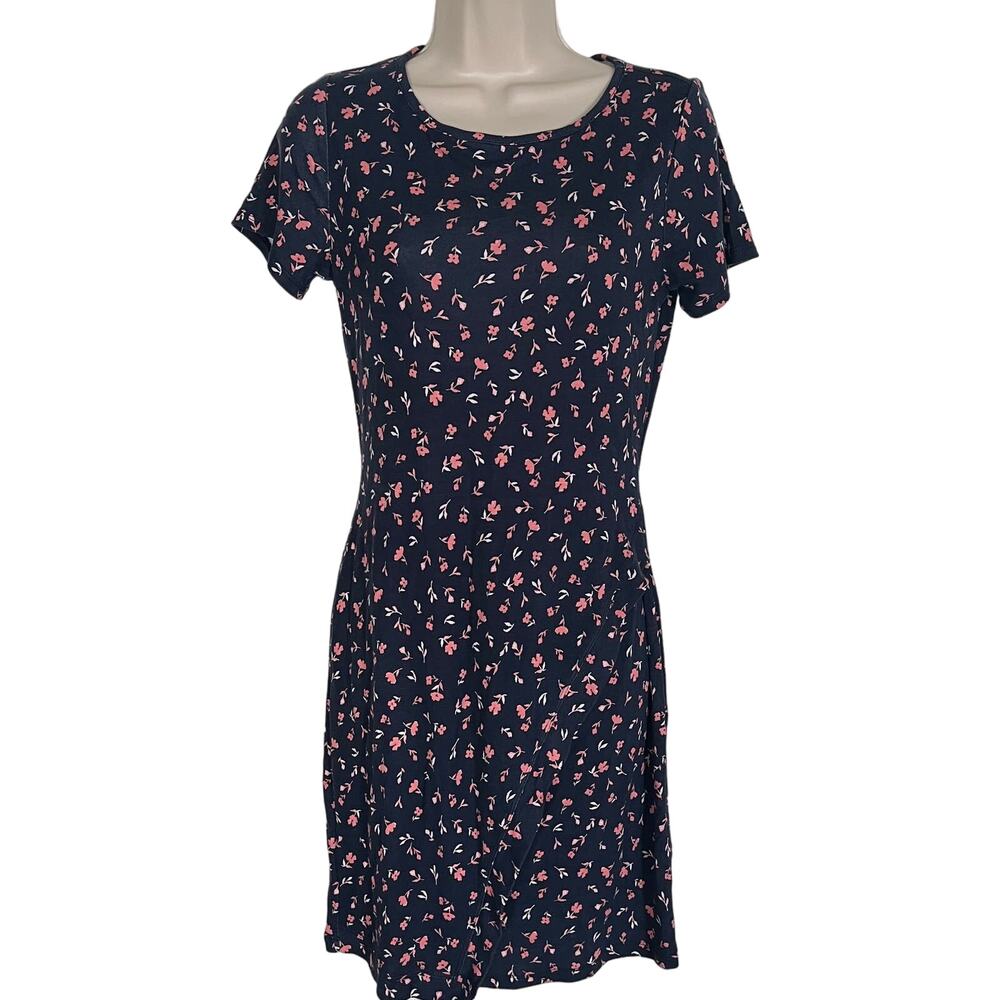 41 Hawthorn Women's Dress Size Small Navy Floral Short Sleeve NWT